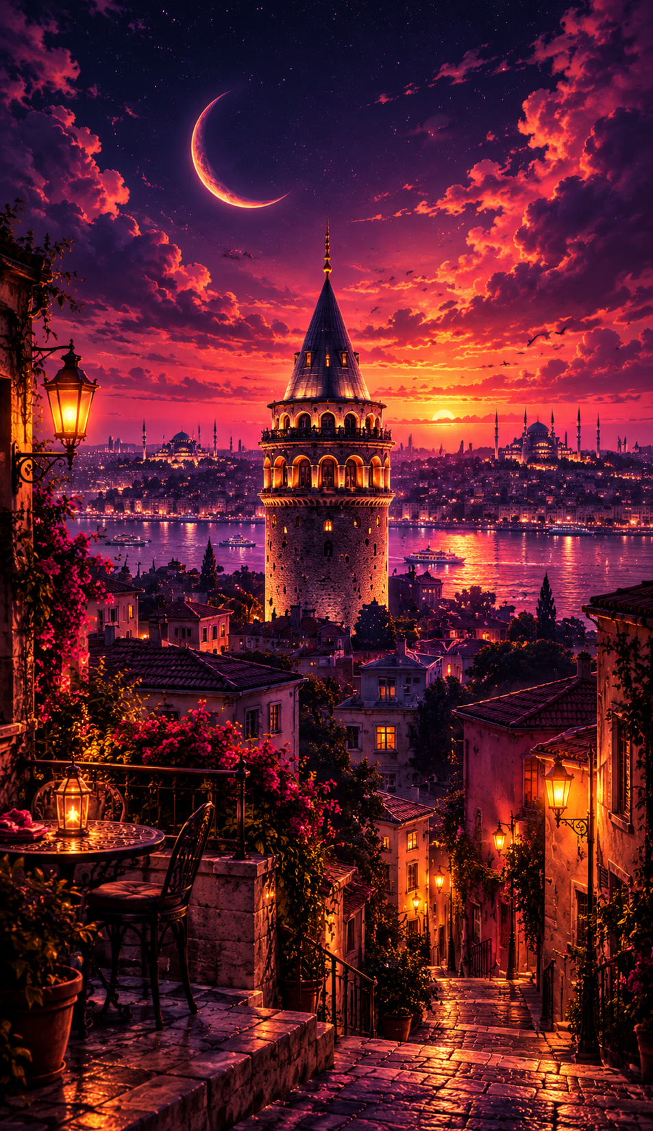 Galata bei Sonnenuntergang, Istanbul
